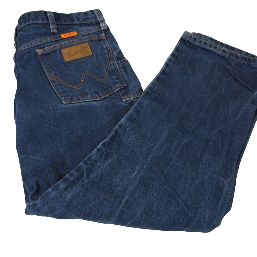 Wrangler FR31MWZ FR Jeans Mens 36x30 Relaxed Fit Blue Denim Flame Resistant